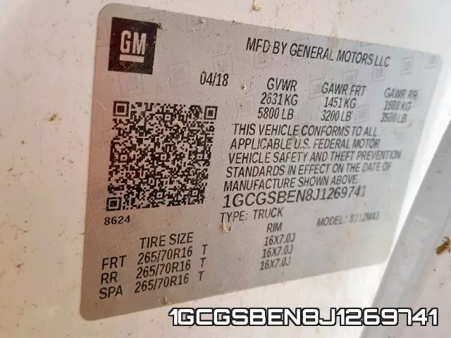 1GCGSBEN8J1269741 фото 2