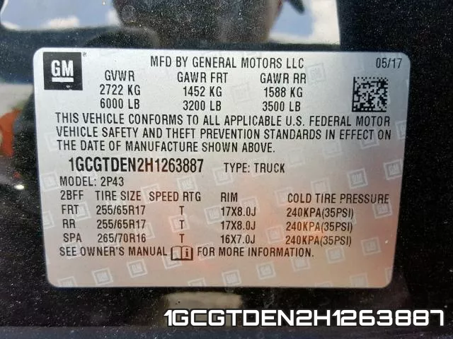 1GCGTDEN2H1263887 фото 2