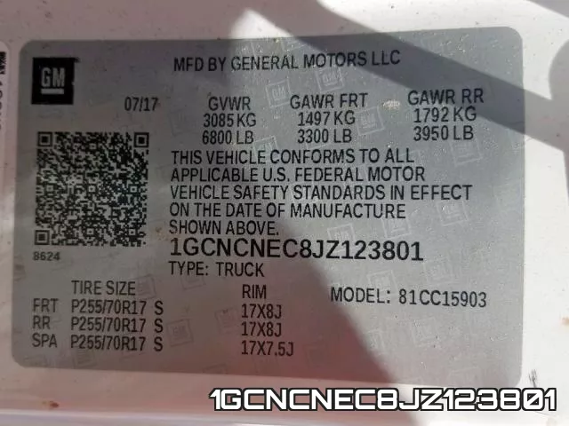 1GCNCNEC8JZ123801 фото 2
