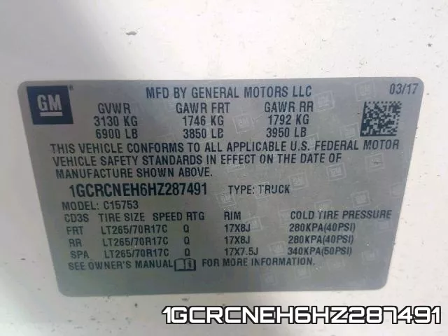 1GCRCNEH6HZ287491 фото 2