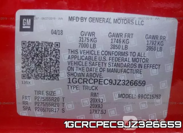 1GCRCPEC9JZ326659 фото 10