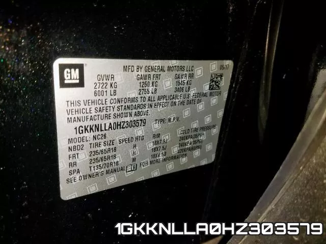 1GKKNLLA0HZ303579 фото 2