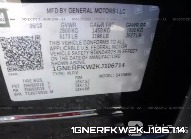 1GNERFKW2KJ106714 фото 10