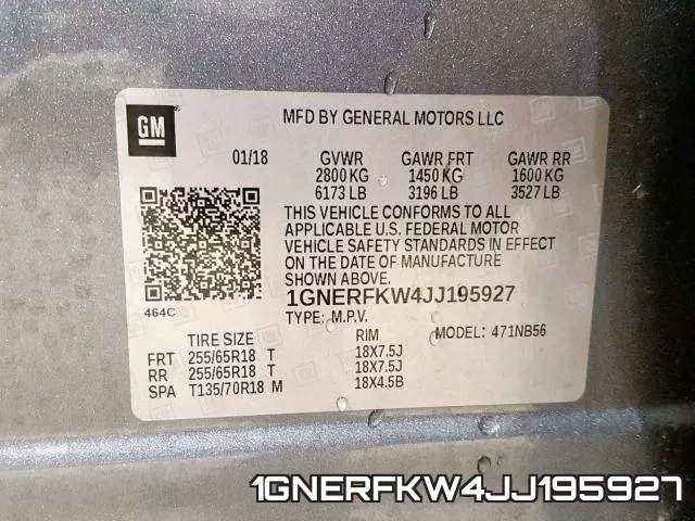 1GNERFKW4JJ195927 фото 2
