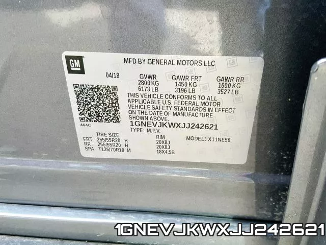 1GNEVJKWXJJ242621 фото 2