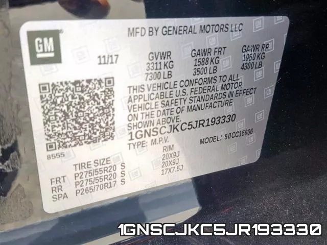 1GNSCJKC5JR193330 фото 2