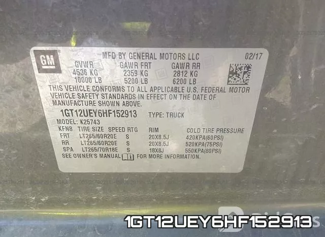 1GT12UEY6HF152913 фото 10