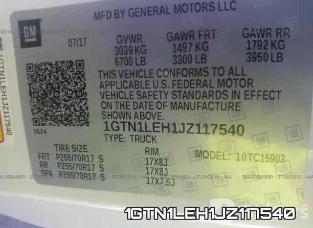 1GTN1LEH1JZ117540 фото 10