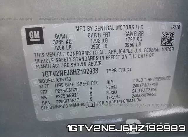 1GTV2NEJ6HZ192983 фото 10