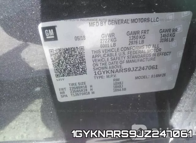 1GYKNARS9JZ247061 фото 10