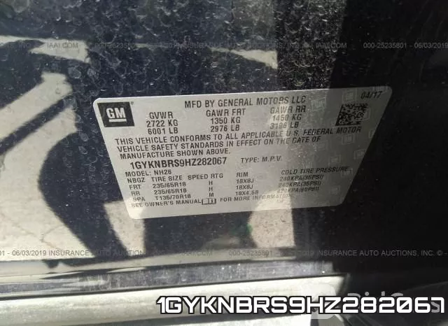 1GYKNBRS9HZ282067 фото 10