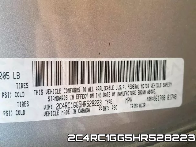 2C4RC1GG5HR528223 фото 2