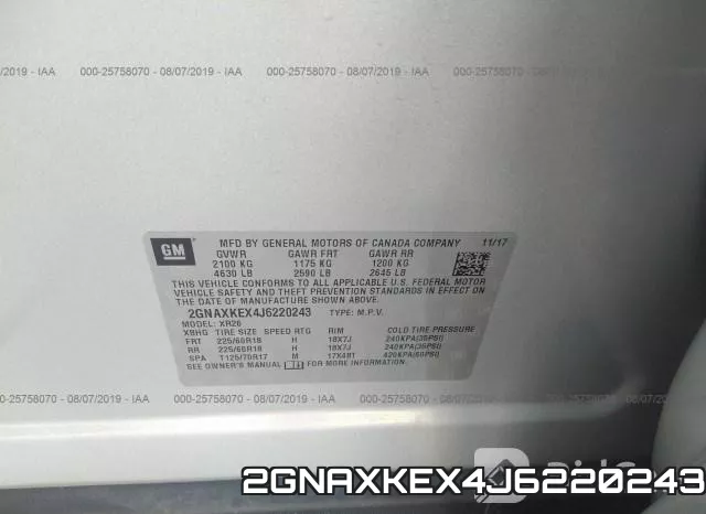 2GNAXKEX4J6220243 фото 10