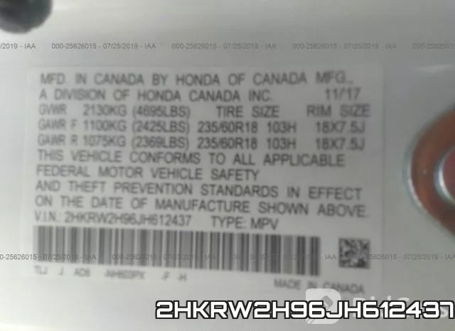 2HKRW2H96JH612437 фото 9