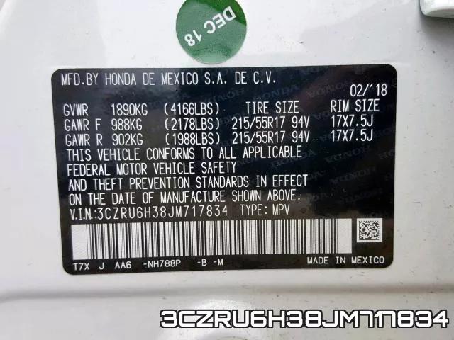 3CZRU6H38JM717834 фото 2