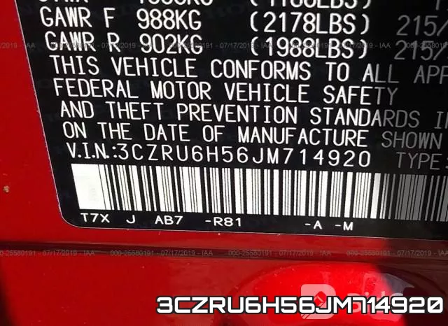 3CZRU6H56JM714920 фото 10