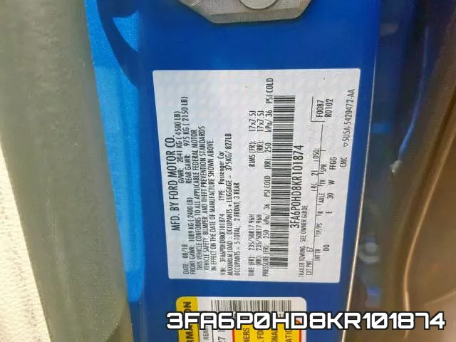 3FA6P0HD8KR101874 фото 2