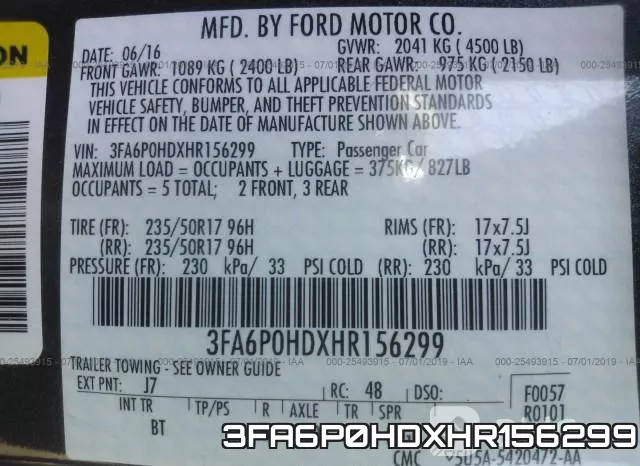 3FA6P0HDXHR156299 фото 10