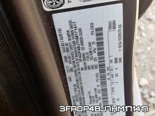 3FADP4BJ7HM171417 фото 2