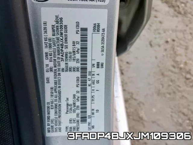 3FADP4BJXJM109306 фото 2