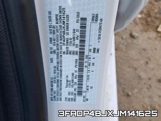 3FADP4BJXJM141625 фото 2