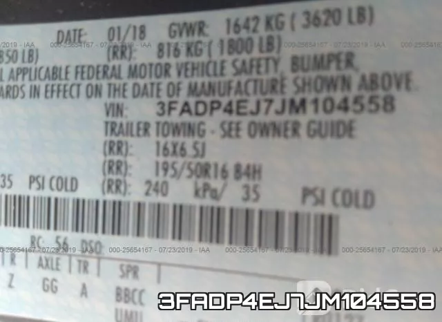 3FADP4EJ7JM104558 фото 10