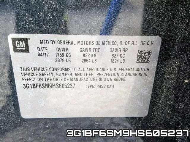 3G1BF6SM9HS605237 фото 2