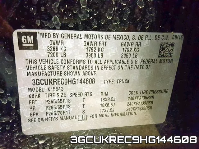 3GCUKREC9HG144608 фото 2