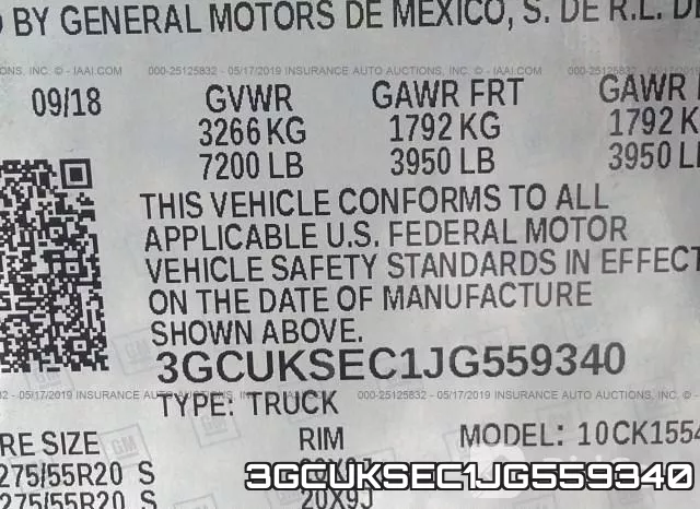 3GCUKSEC1JG559340 фото 10
