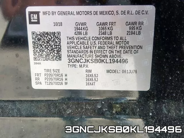 3GNCJKSB0KL194496 фото 2