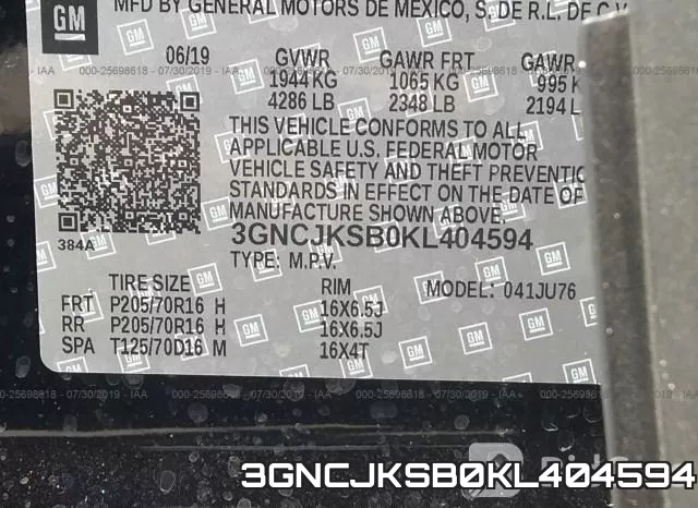 3GNCJKSB0KL404594 фото 10