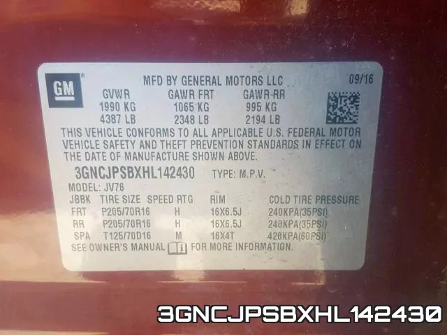 3GNCJPSBXHL142430 фото 2