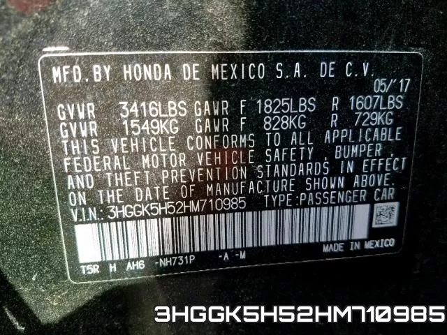 3HGGK5H52HM710985 фото 2