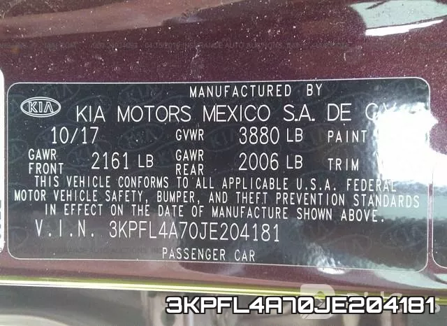 3KPFL4A70JE204181 фото 10