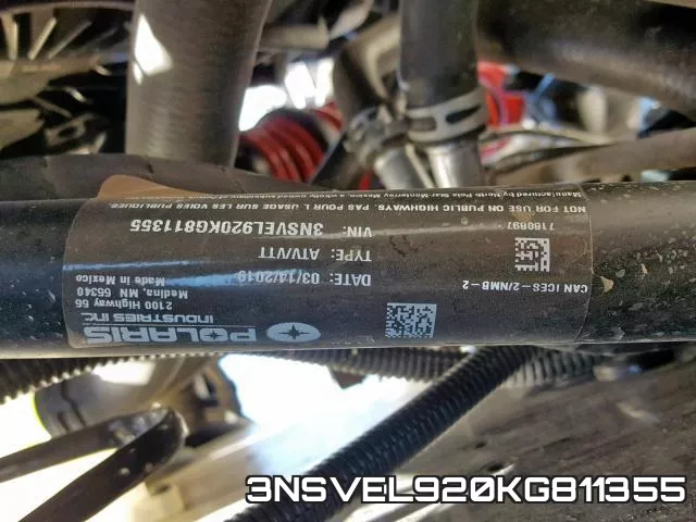 3NSVEL920KG811355 фото 2