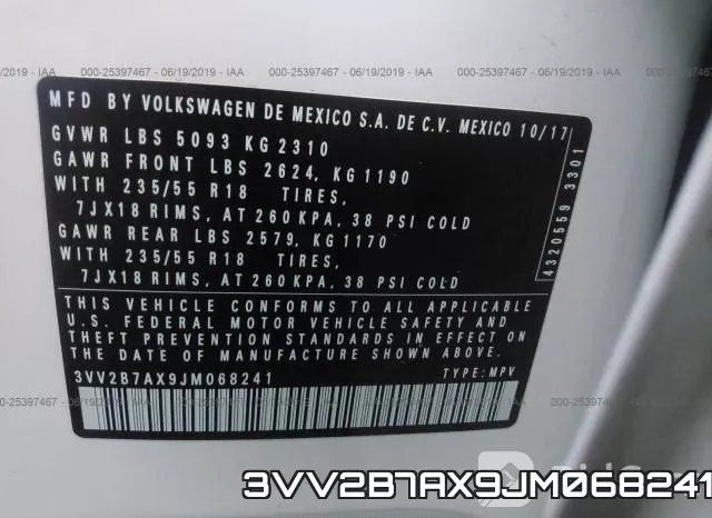 3VV2B7AX9JM068241 фото 10