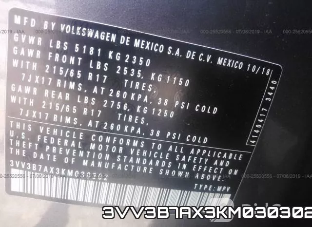 3VV3B7AX3KM030302 фото 10