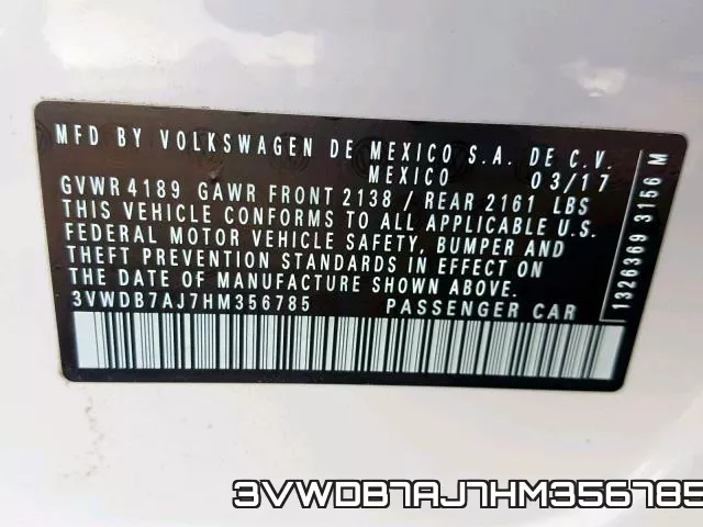 3VWDB7AJ7HM356785 фото 2