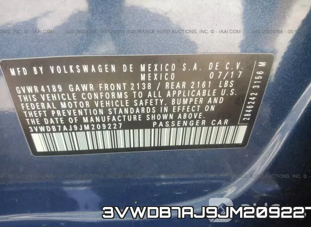 3VWDB7AJ9JM209227 фото 10