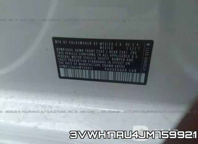 3VWH17AU4JM759921 фото 10