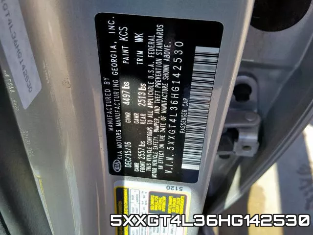 5XXGT4L36HG142530 фото 2