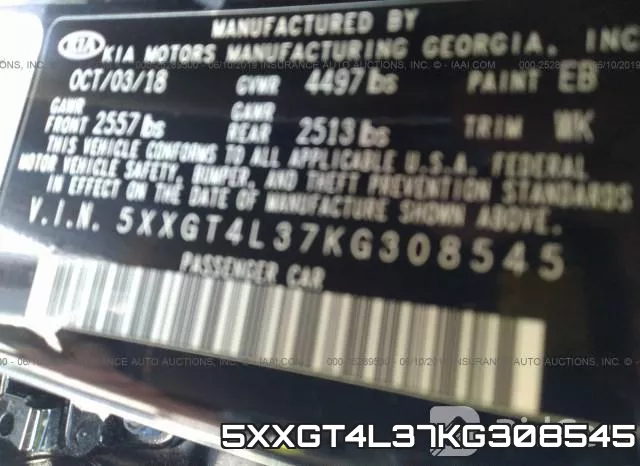 5XXGT4L37KG308545 фото 10