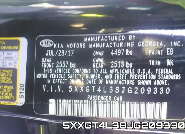 5XXGT4L38JG209330 фото 10