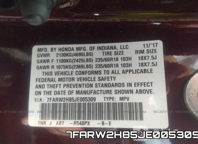 7FARW2H85JE005309 фото 10