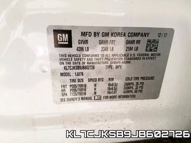 KL7CJKSB9JB602726 фото 2