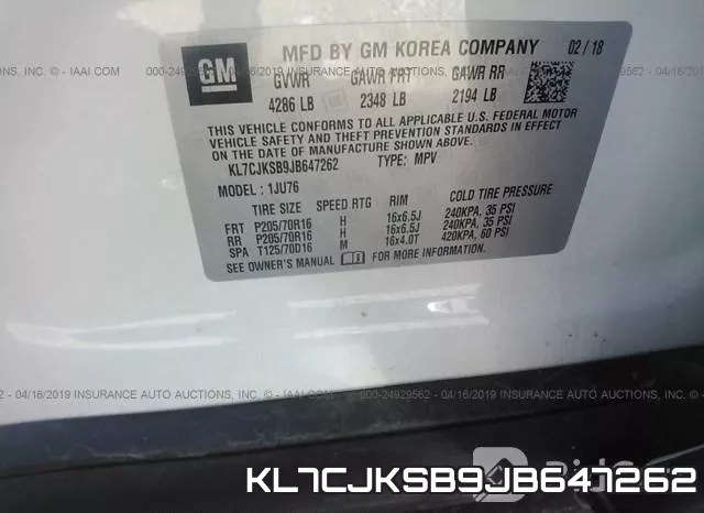 KL7CJKSB9JB647262 фото 10