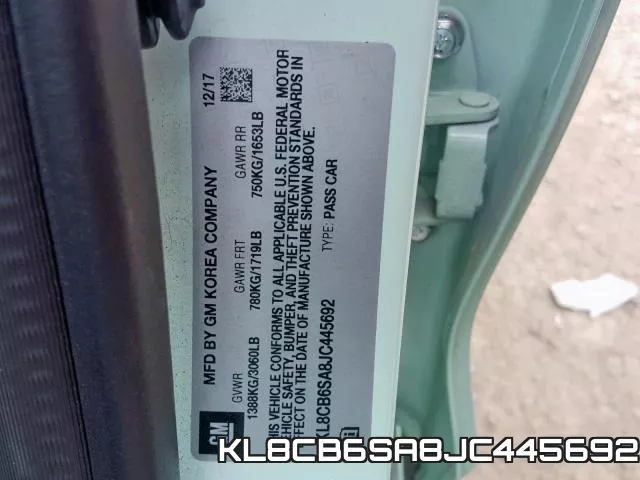 KL8CB6SA8JC445692 фото 2