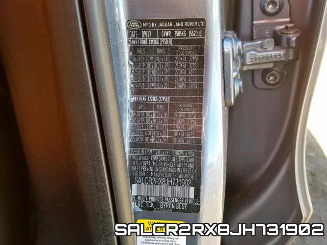 SALCR2RX8JH731902 фото 2