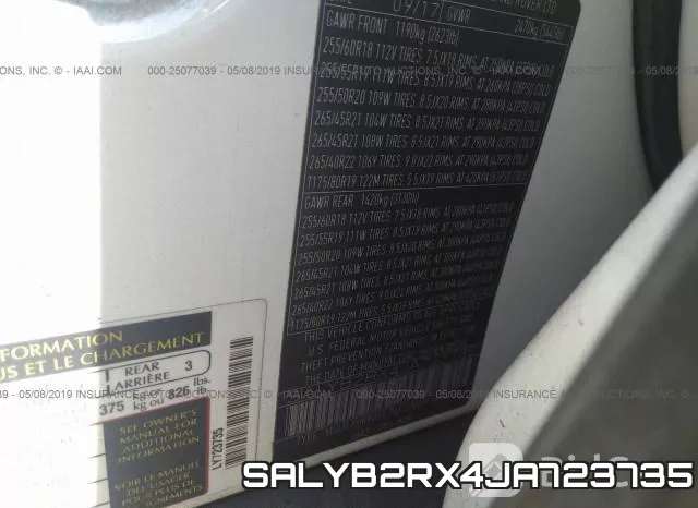 SALYB2RX4JA723735 фото 10