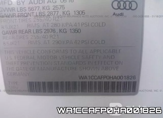 WA1CCAFP0HA001826 фото 10